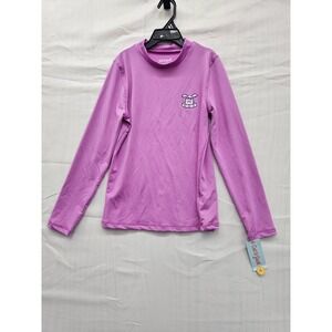 Cat & Jack Girls Purple Long Sleeve Rash Guard Swim Shirt UPF 50+ Size L 10/12
